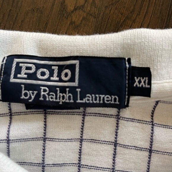 POLO by RALPH LAUREN Vintage Classic Checked Shirt Cotton‎ Pony White Black XXL - Picture 6 of 9